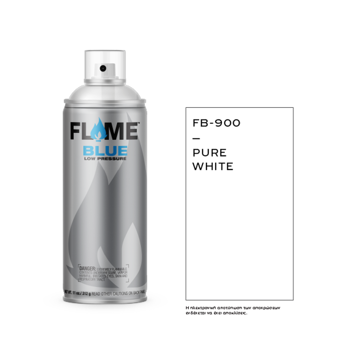 Spray Flame Blue 400ml, Pure White